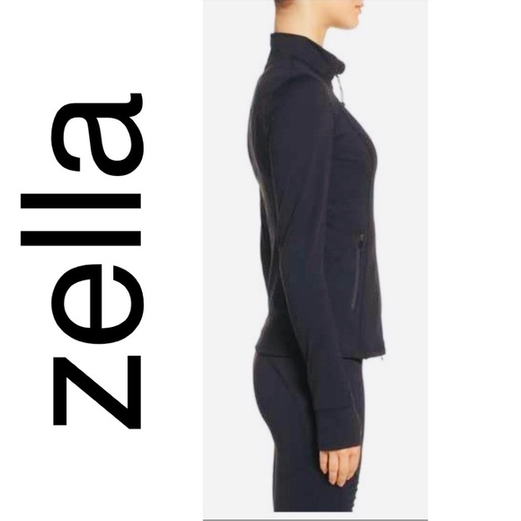 NEW!! ZELLA Black Presence Zip Up Jacket. NWT. SZ:M(8-10). NOW:$40. MRSP: $89. - Picture 3 of 9